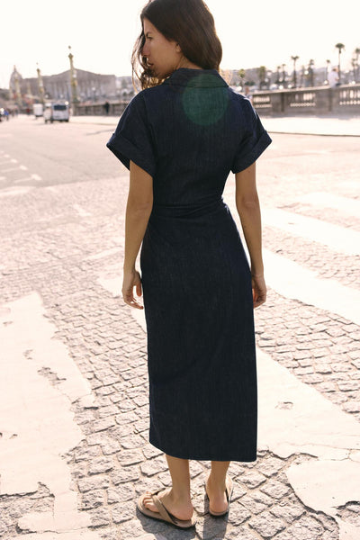 AGNES - Denim Midi-klänning