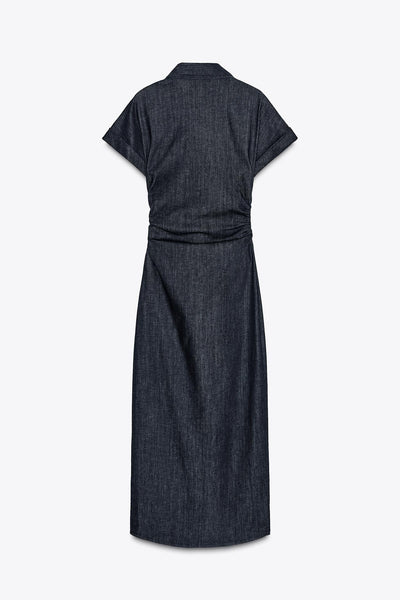 AGNES - Denim Midi-klänning