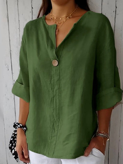 SABRINA™ | Avslappnad blus med V-ringning