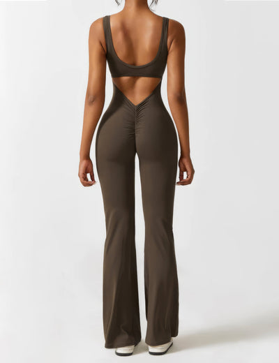 IDA™ | V-Back Flared Jumpsuit