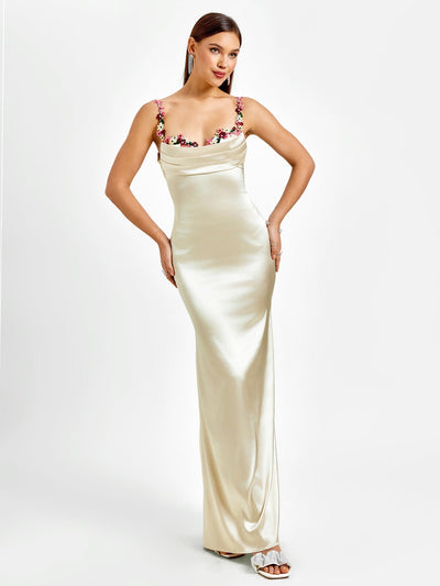 Fiorella Satin Gown | Maxi Klänning