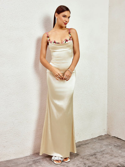 Fiorella Satin Gown | Maxi Klänning