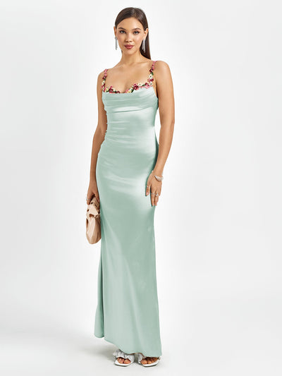 Fiorella Satin Gown | Maxi Klänning