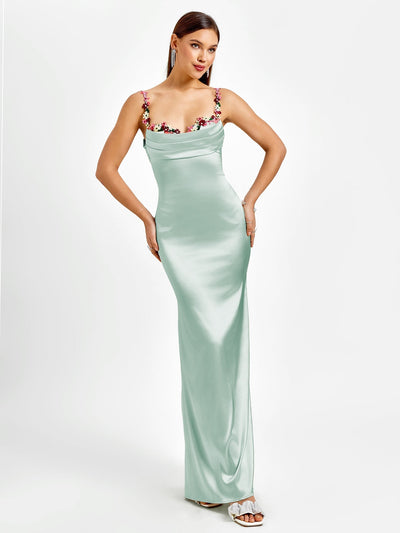 Fiorella Satin Gown | Maxi Klänning