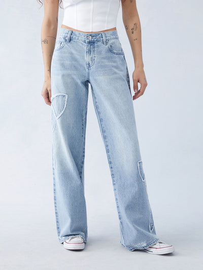 AMY™ | Baggy bow jeans