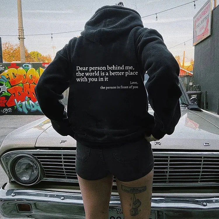 OLIVIA™ | Dear person behind me hoodie