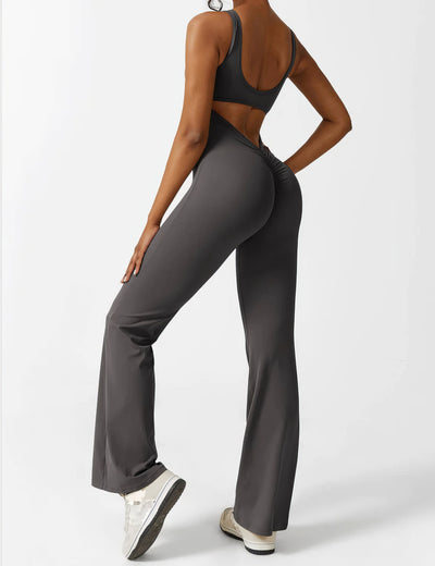 IDA™ | V-Back Flared Jumpsuit