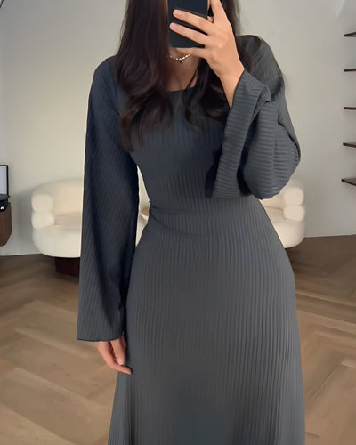 SELIN™ | Elegant Stickad Maxi Klänning