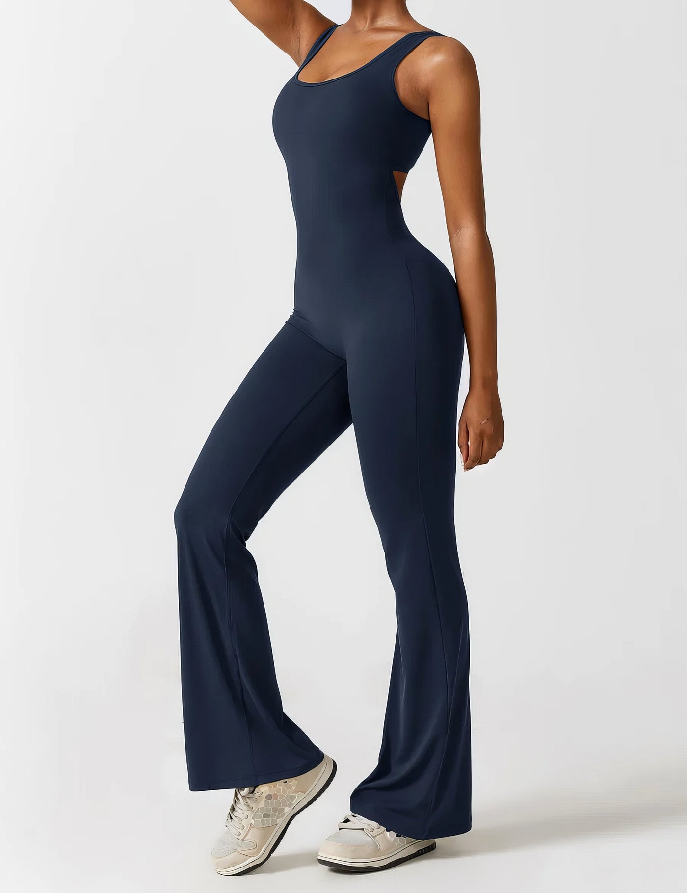 IDA™ | V-Back Flared Jumpsuit