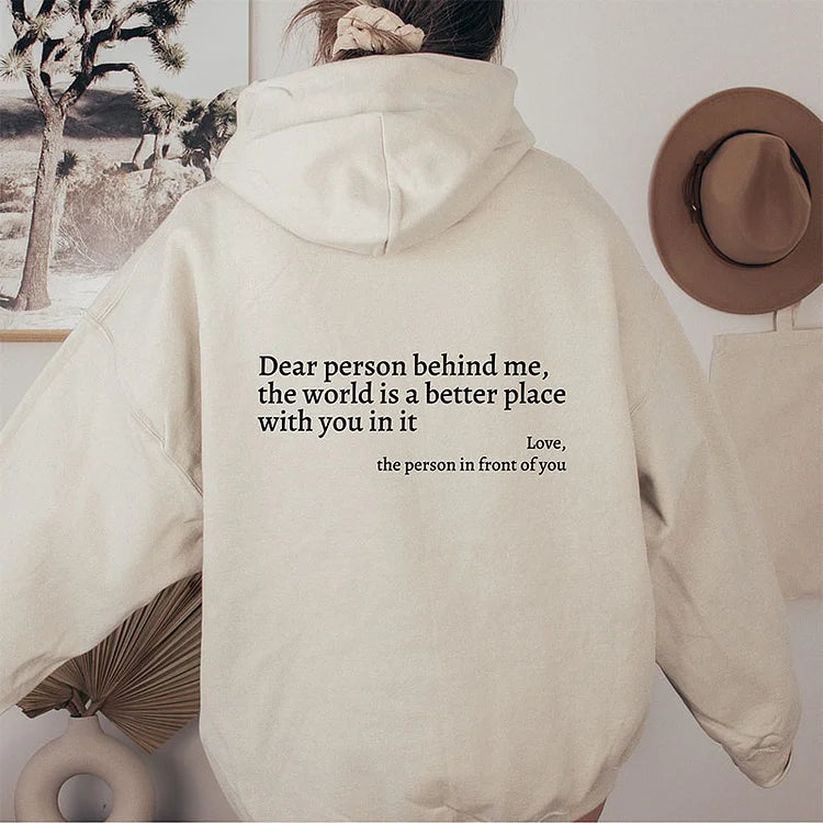 OLIVIA™ | Dear person behind me hoodie