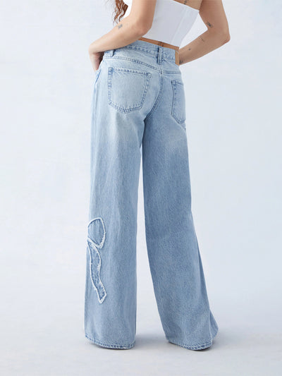 AMY™ | Baggy bow jeans