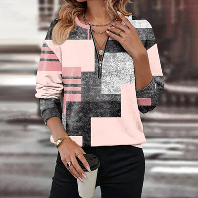 ETHLA - Sweatshirt med färgblock i vintage stil