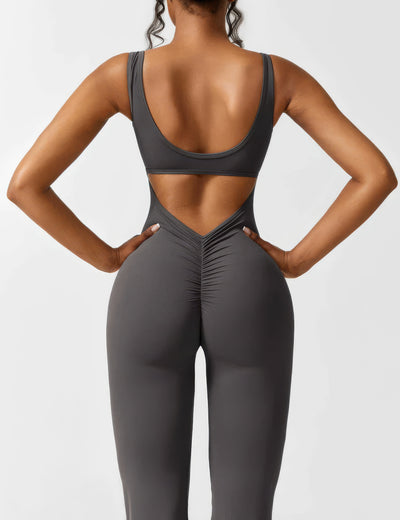 IDA™ | V-Back Flared Jumpsuit