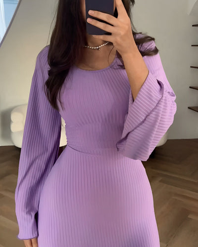 SELIN™ | Elegant Stickad Maxi Klänning