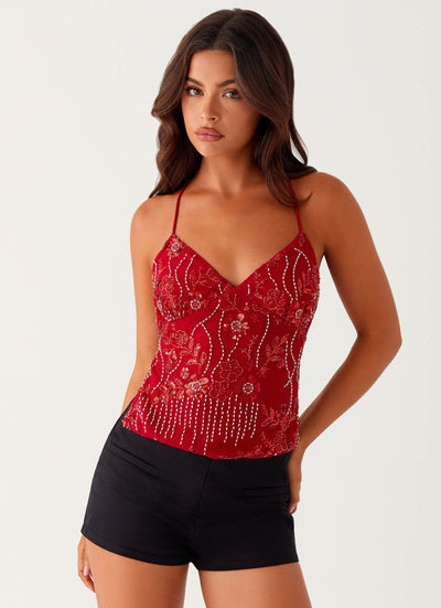 MARIA - Paillett Cami Top