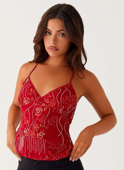 MARIA - Paillett Cami Top