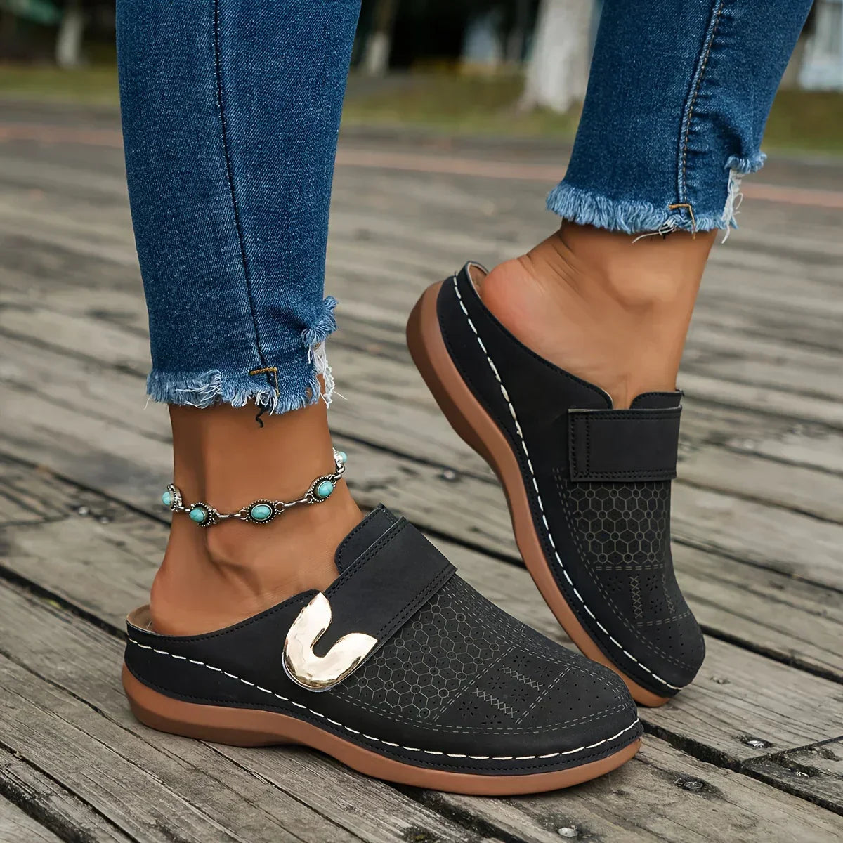 Lani™ | Chic Stödjande Kil Sandaler