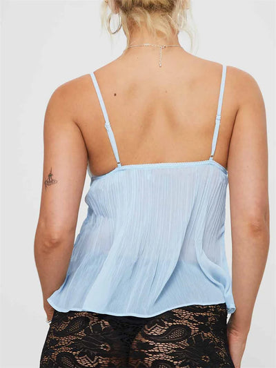 SARA - Lace Pleated Top