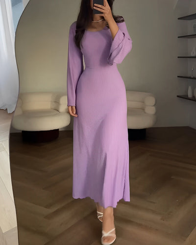 SELIN™ | Elegant Stickad Maxi Klänning