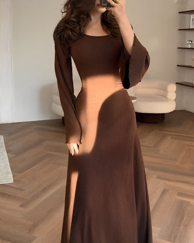 SELIN™ | Elegant Stickad Maxi Klänning