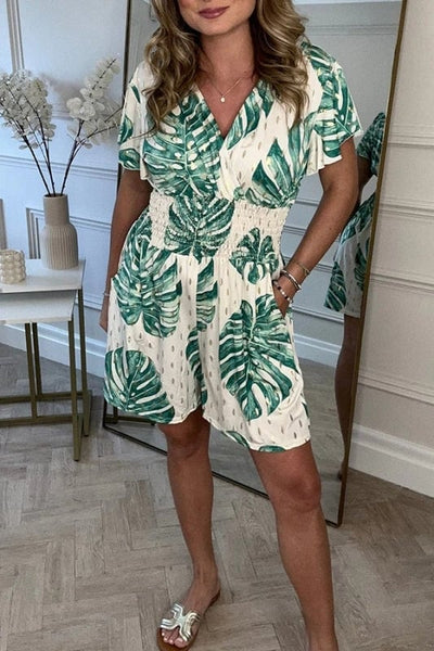 VERA™ | Casual Blommönstrad Byxdress
