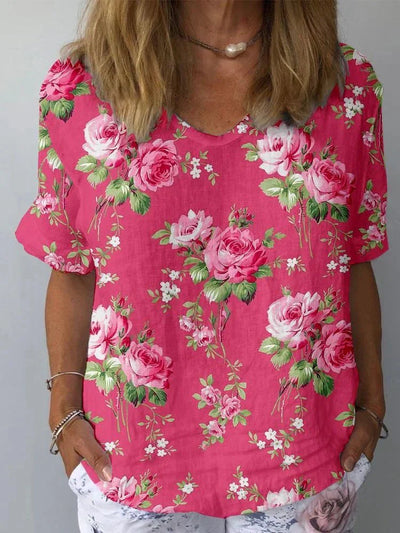 LISA™ | Konstnärlig Blommig Blus
