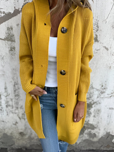 PRISCILLA™ | Vår hoodie-stickad jacka