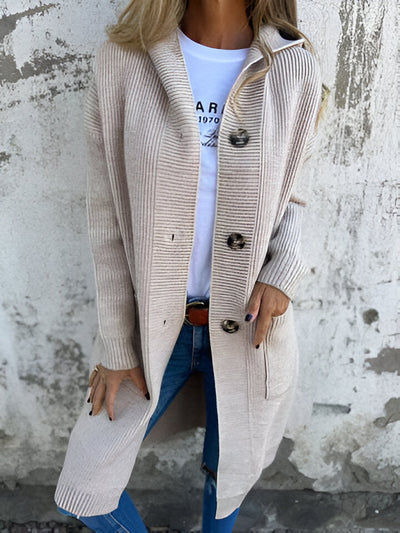 PRISCILLA™ | Vår hoodie-stickad jacka