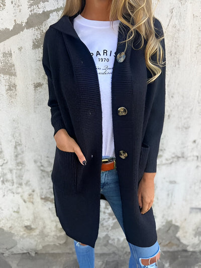 PRISCILLA™ | Vår hoodie-stickad jacka