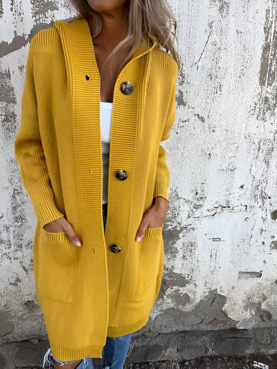 PRISCILLA™ | Vår hoodie-stickad jacka